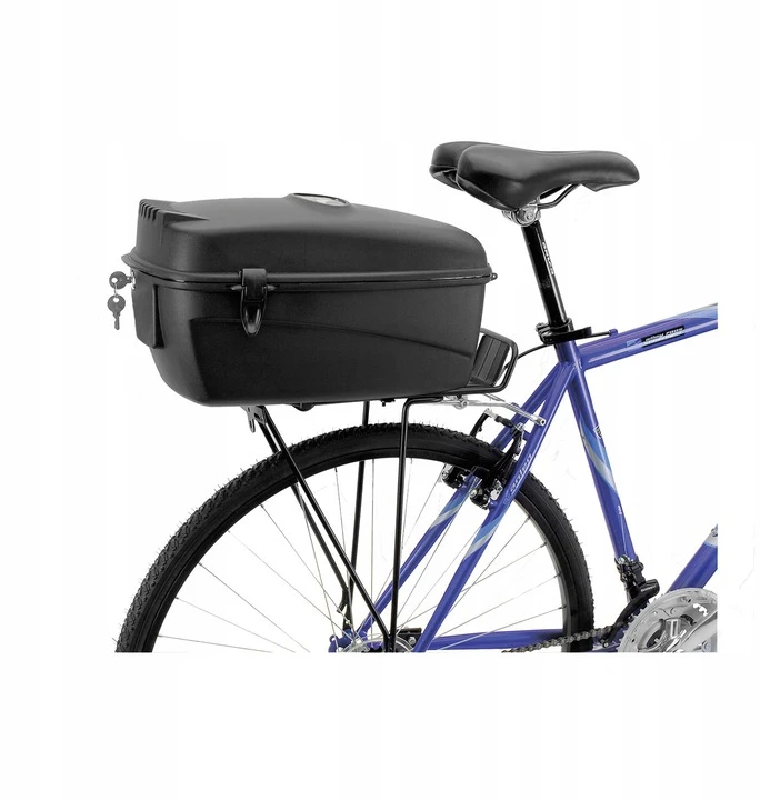 Bez Marki MOCNY KUFER SUNNYWHEEL ROWEROWY NA BAGAŻNIK 13 L JUODA NA KLUCZ