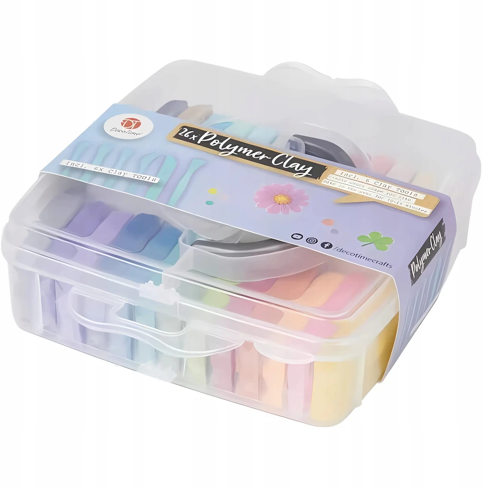 Bez Marki MODELIAVIMO MOLIS TERMINIS KIETANTIS MOLIS 26x20g POLIMERŲ SPALVŲ MENTELĖ
