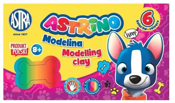 Bez Marki Modelina 6 Kolorów Rinkinys do SZKOŁY dla Dzieci Astrino MODELINA Astra Super