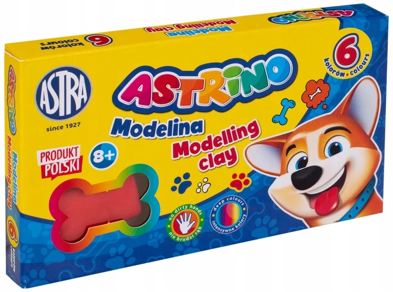 Bez Marki Modelina 6 Kolorów Rinkinys do SZKOŁY dla Dzieci Astrino MODELINA Astra Super