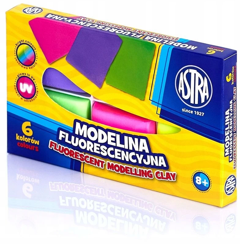 Bez Marki MODELINA Fluorescencyjna 6 KOLORÓW dla Dzieci jaskrawe ASTRA SOLINA JAKOŚĆ
