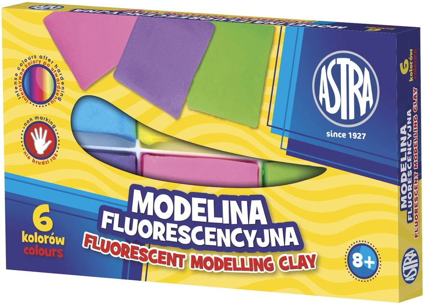 Bez Marki MODELINA Fluorescencyjna 6 KOLORÓW dla Dzieci jaskrawe ASTRA SOLINA JAKOŚĆ