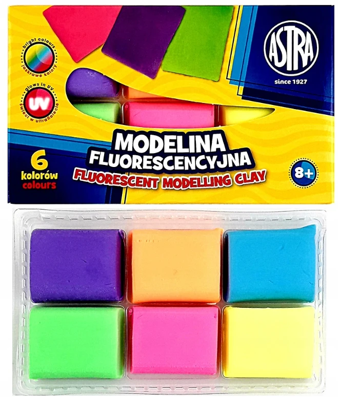 Bez Marki MODELINA Fluorescencyjna 6 KOLORÓW dla Dzieci jaskrawe ASTRA SOLINA JAKOŚĆ