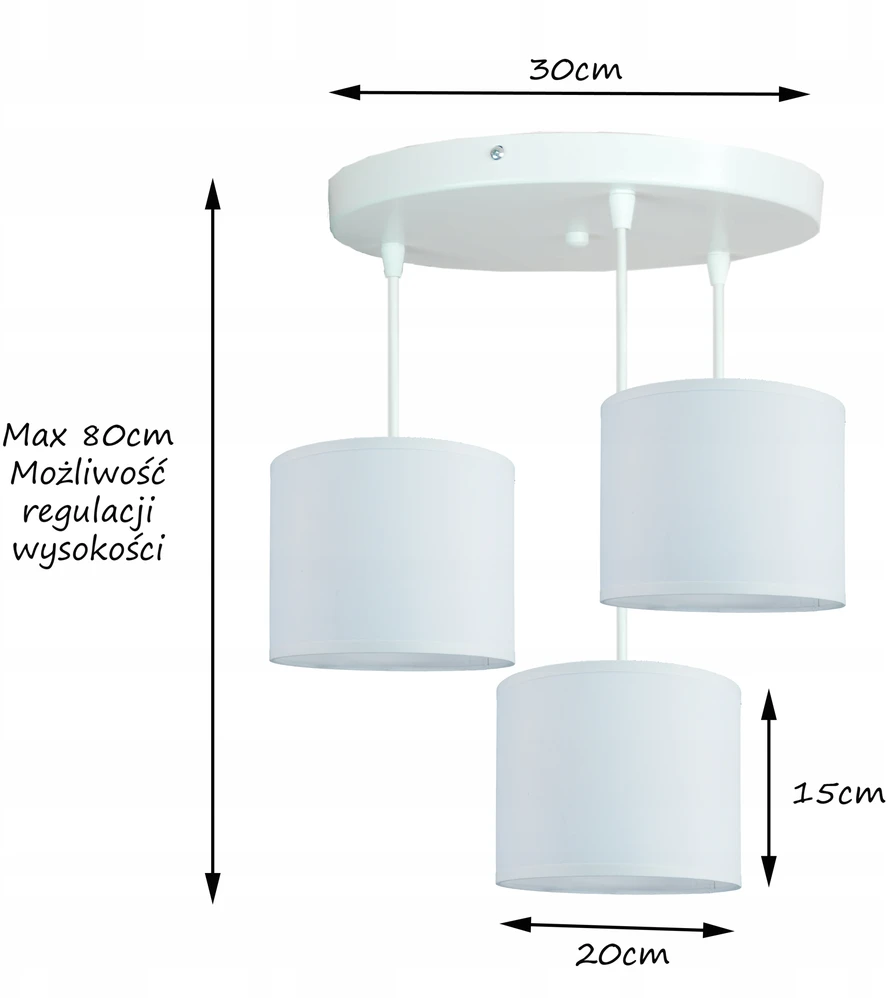 Bez Marki Modna Lampa wisząca, sufitowa żyrandol modny turkio abażur 20cm Led