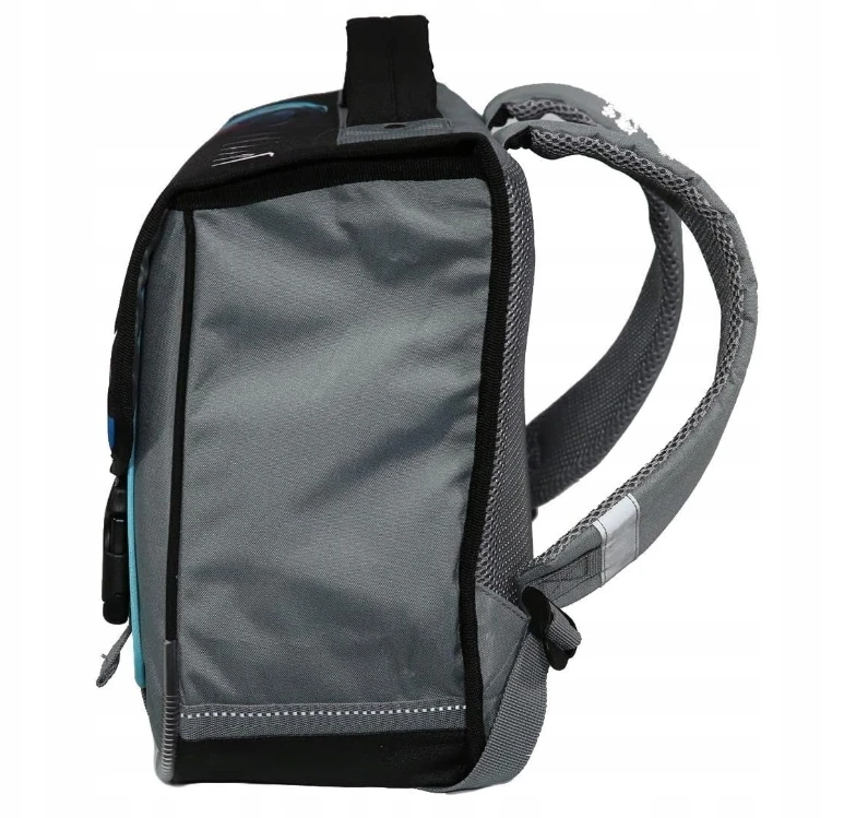 Bez Marki Mokyklinė rankinė 38 cm – Žvaigždžių karai / The Mandalorian | Juoda ir pilka | Bagtroteris