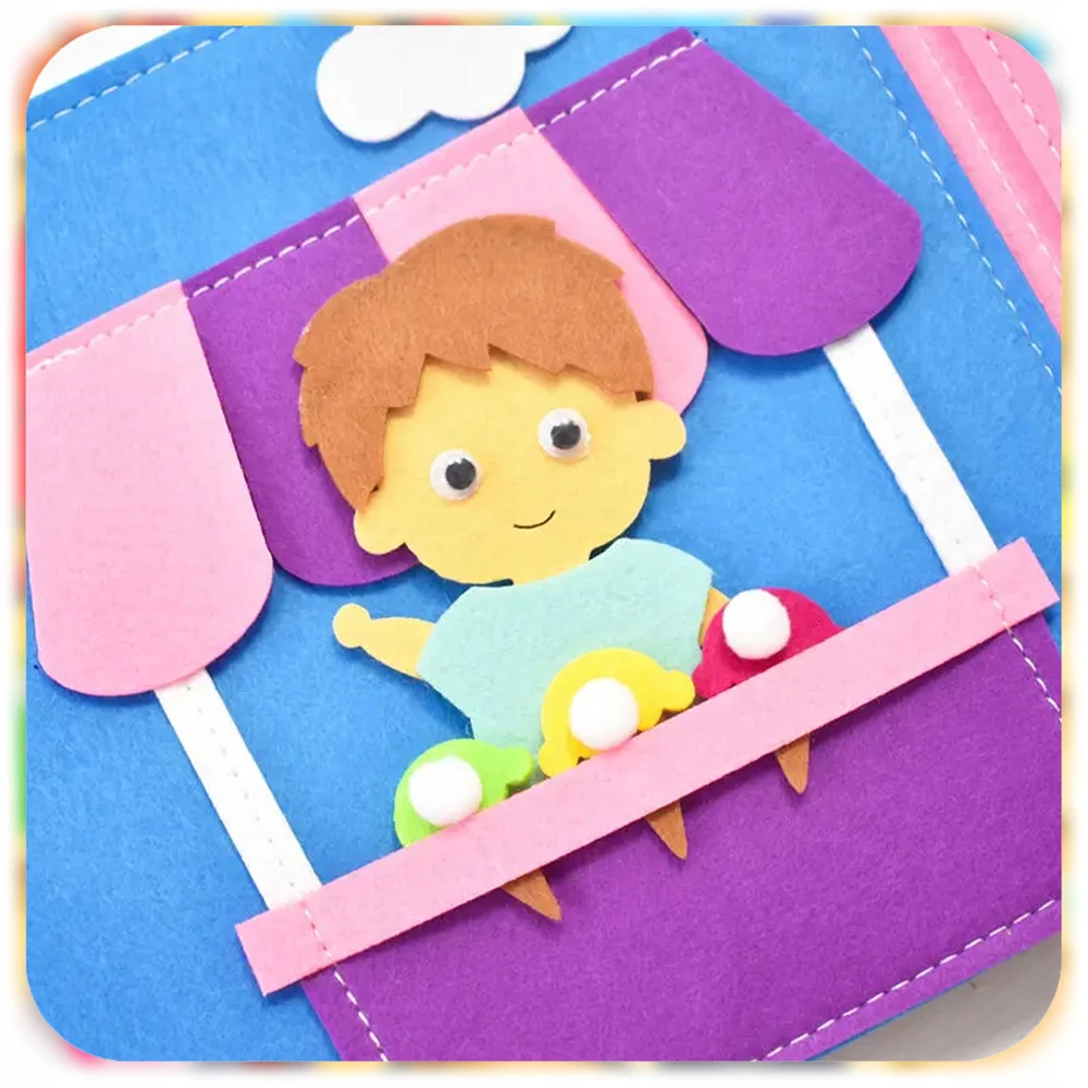 Bez Marki MONTESSORI UGDOMOJI KNYGA JAUTIMO KNYGA VAIKAMS SU VELCRO