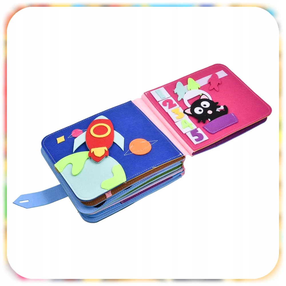 Bez Marki MONTESSORI UGDOMOJI KNYGA JAUTIMO KNYGA VAIKAMS SU VELCRO