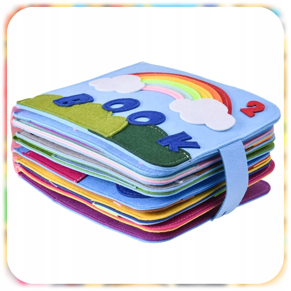 Bez Marki MONTESSORI UGDOMOJI KNYGA JAUTIMO KNYGA VAIKAMS SU VELCRO