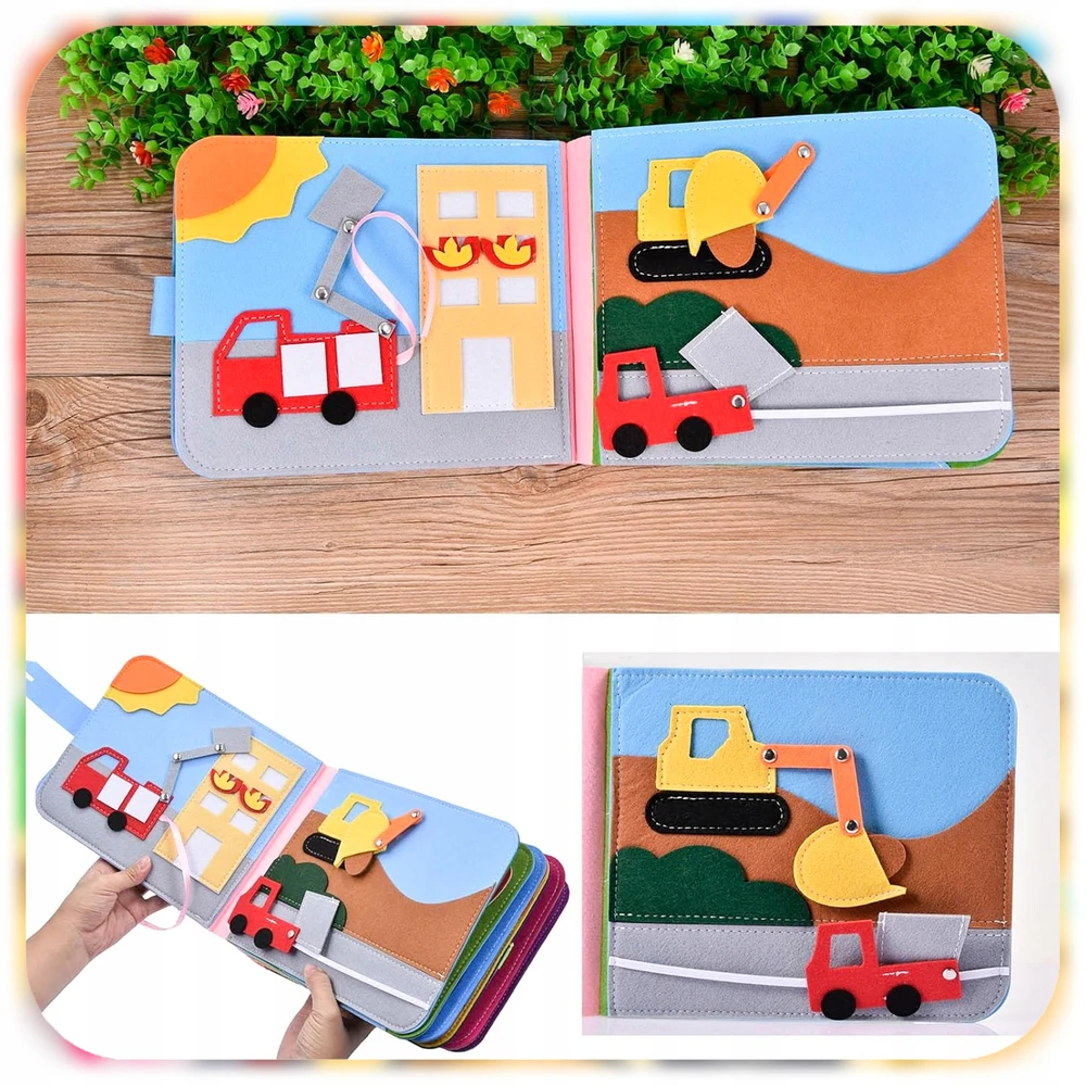Bez Marki MONTESSORI UGDOMOJI KNYGA JAUTIMO KNYGA VAIKAMS SU VELCRO