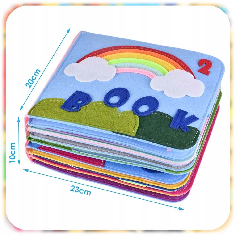Bez Marki MONTESSORI UGDOMOJI KNYGA JAUTIMO KNYGA VAIKAMS SU VELCRO