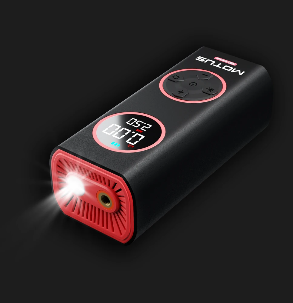 Bez Marki Motus Airpump Pro Raudona - elektrinis kompresorius su manometru, 96w