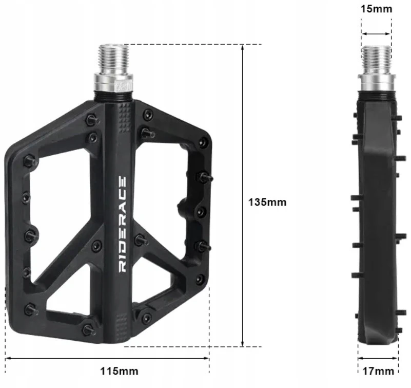 Bez Marki MTB/BMX NYLON Raudonas DVIRAČIO PLATFORMOS PEDALAI