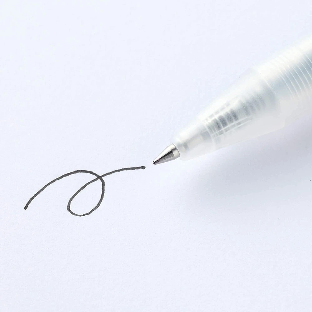 Bez Marki MUJI Długopis żelowy juoda 0.5mm 10 vnt do pisania rysowania szkicowania