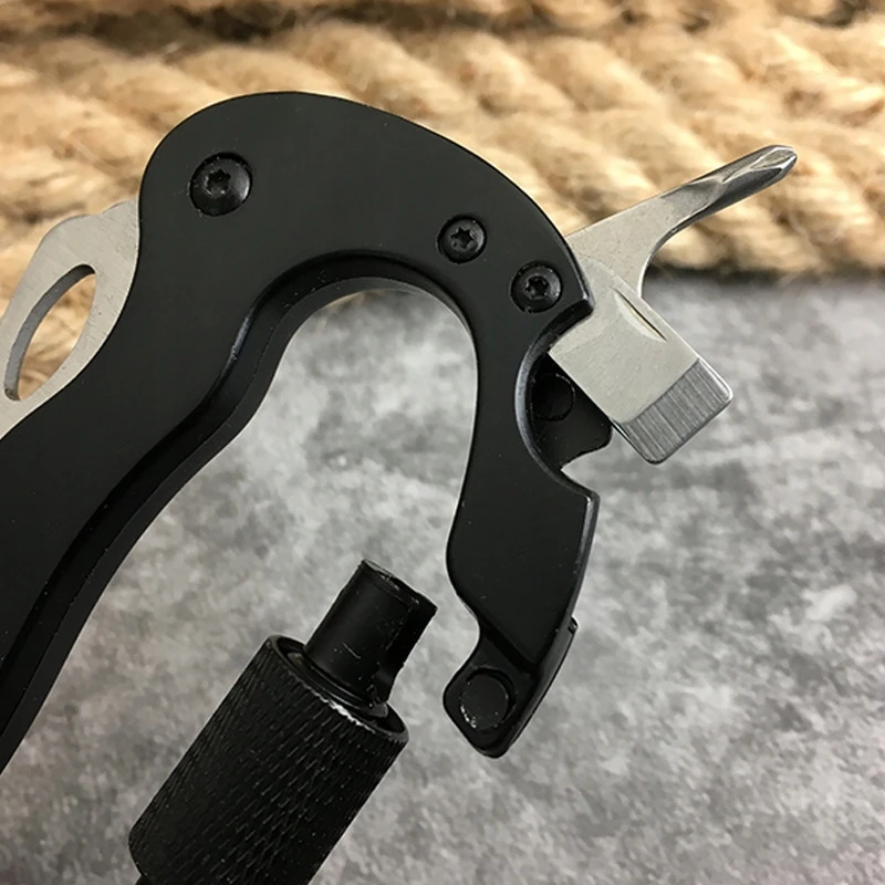 Bez Marki MULTITOOL SHARP KARABININĖ PEILIS 6IN1 SURVIVAL