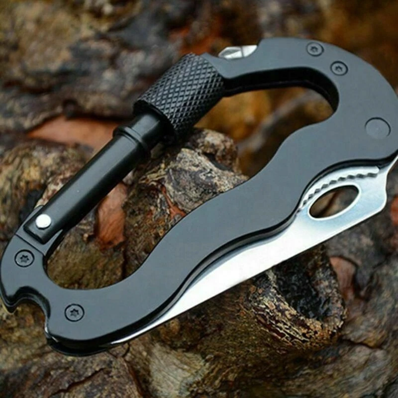 Bez Marki MULTITOOL SHARP KARABININĖ PEILIS 6IN1 SURVIVAL