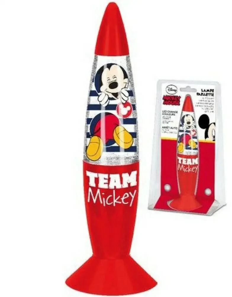 Bez Marki MYSZKA MICKEY Lampka LED zmienia kolory+brokat