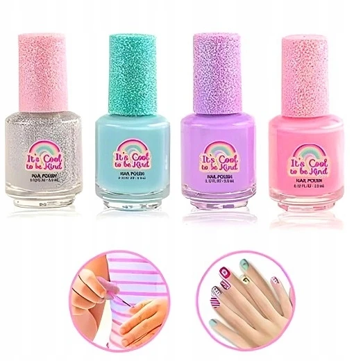 Bez Marki NAGAŠŲ LAKŲ GLITTER COLORS MANIKIŪRO NULEPIMO RINKINYS
