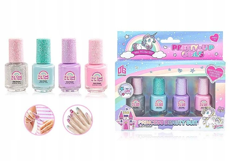 Bez Marki NAGAŠŲ LAKŲ GLITTER COLORS MANIKIŪRO NULEPIMO RINKINYS