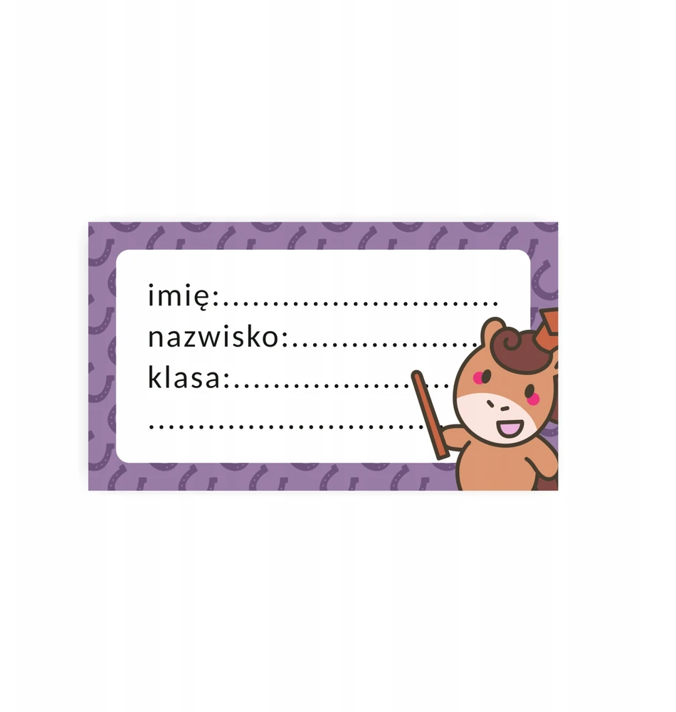 Bez Marki Naklejki na zeszyt/książkę KONIKI 40X70MM