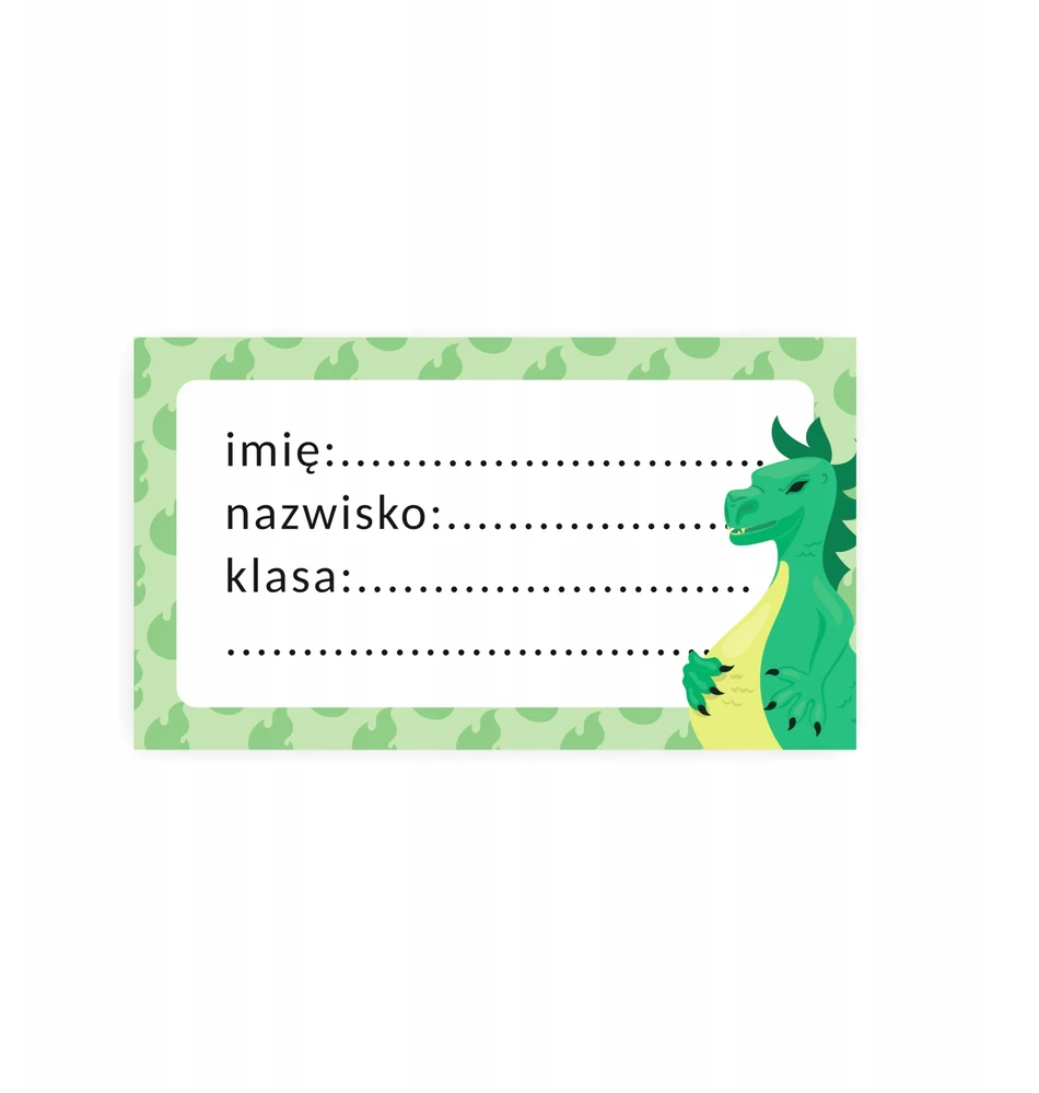 Bez Marki Naklejki na zeszyt/książkę SMOKI 40x70mm