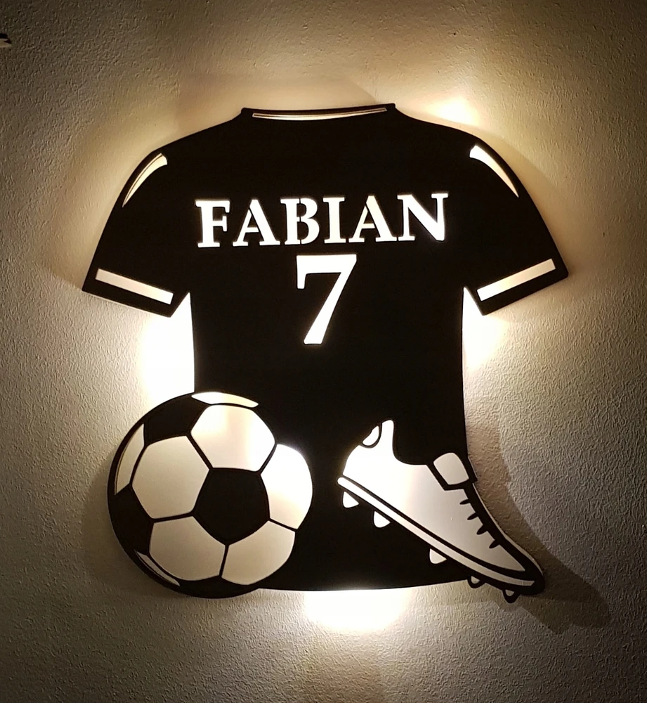 Bez Marki Naktinė lempa baterie LED Futbolo kamuolys piłkarska su imieniem numerem koszulka