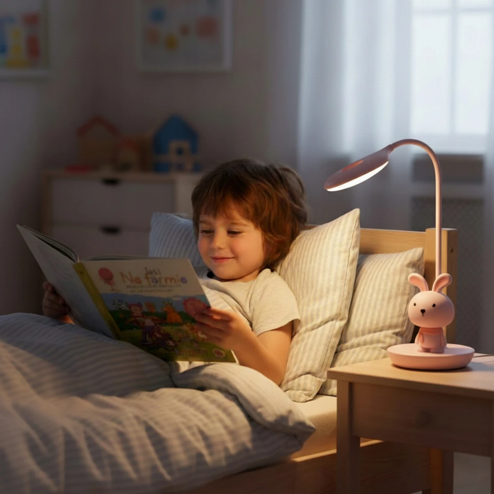 Bez Marki Naktinė lempa BIURKOWA 3W1 DOTYKOWA ELASTYCZNA STOJĄCY KRÓLICZEK LED USB