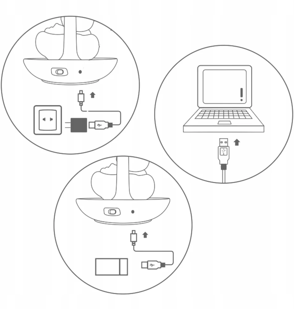 Bez Marki Naktinė lempa BIURKOWA 3W1 DOTYKOWA ELASTYCZNA STOJĄCY KRÓLICZEK LED USB