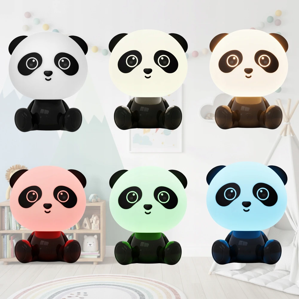Bez Marki Naktinė lempa DLA DZIECI RGB PANDA BEZPRZEWODOWA DOTYKOWA KOLOROWA LED USB