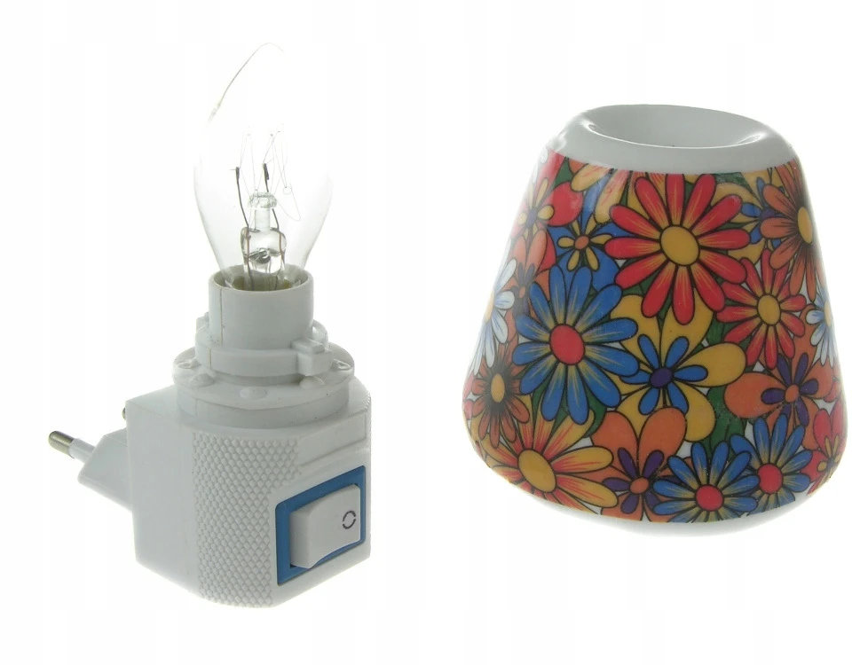Bez Marki Naktinė lempa Do Kontaktu Gniazdka Do Sypialni CERAMICZNA Z Włącznikiem 4913