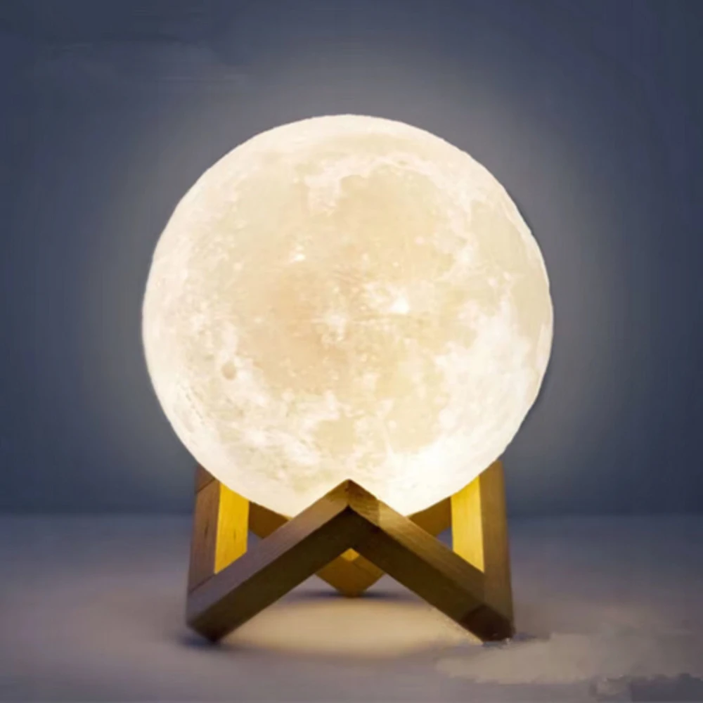 Bez Marki Naktinė lempa KSIĘŻYC 3D LED Pultas MOONLIGHT XXL LAMPA MOON DO SYPIALNI