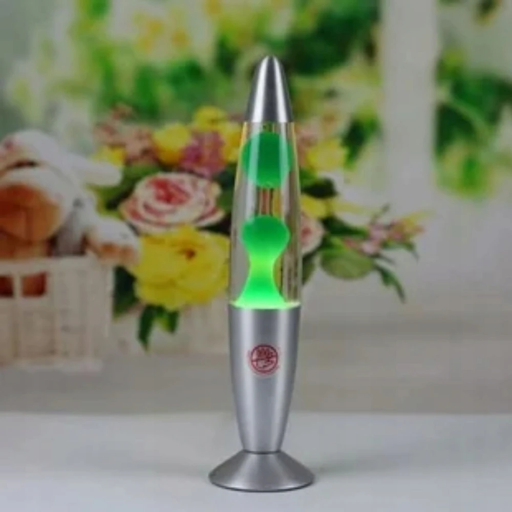 Bez Marki Naktinė lempa LAMPA WODNA RELAKSUJĄCA Z WOSKIEM LAWA LAVA NA BIURKO ŽALIA