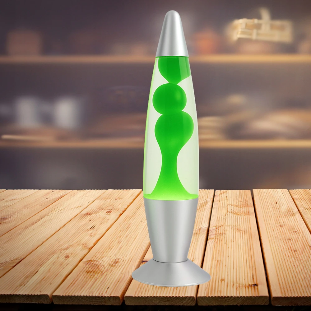 Bez Marki Naktinė lempa LAMPA WODNA RELAKSUJĄCA Z WOSKIEM LAWA LAVA NA BIURKO ŽALIA