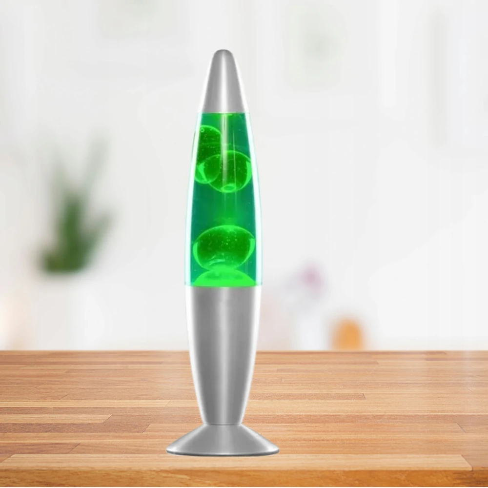 Bez Marki Naktinė lempa LAMPA WODNA RELAKSUJĄCA Z WOSKIEM LAWA LAVA NA BIURKO ŽALIA