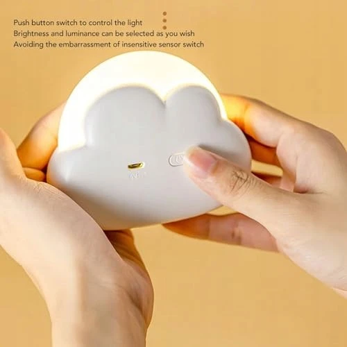Bez Marki Naktinė lempa LED CHMURKA DLA DZIECI ŁADOWALNA USB PREZENT silikonowy