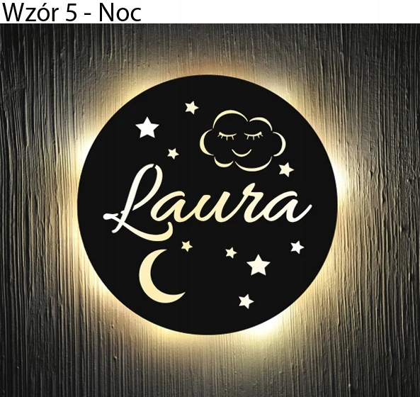 Bez Marki Naktinė lempa LED IMIENIEM DZIECKA WISZĄCA-STOJĄCA BEZPIECZNA ZABUDOWANY TYŁ