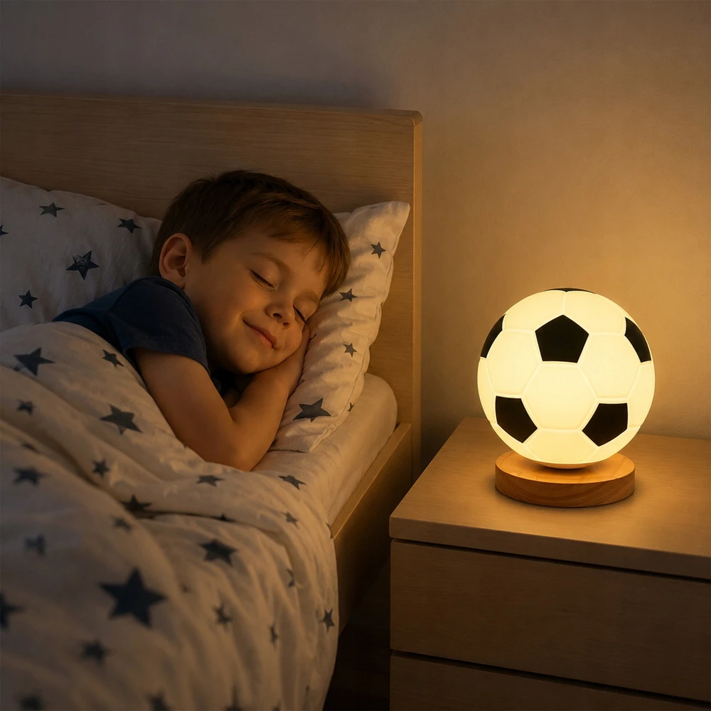 Bez Marki Naktinė lempa LED PIŁKA NOŻNA NA PREZENT DLA DZIECKA 3D LAMPA PIŁKARSKA