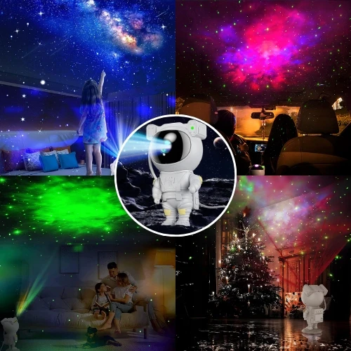 Bez Marki Naktinė lempa LED Projektorius GWIAZD ASTRONAUTA RZUTNIK GWIAZD NIEBA DZIECI 3D