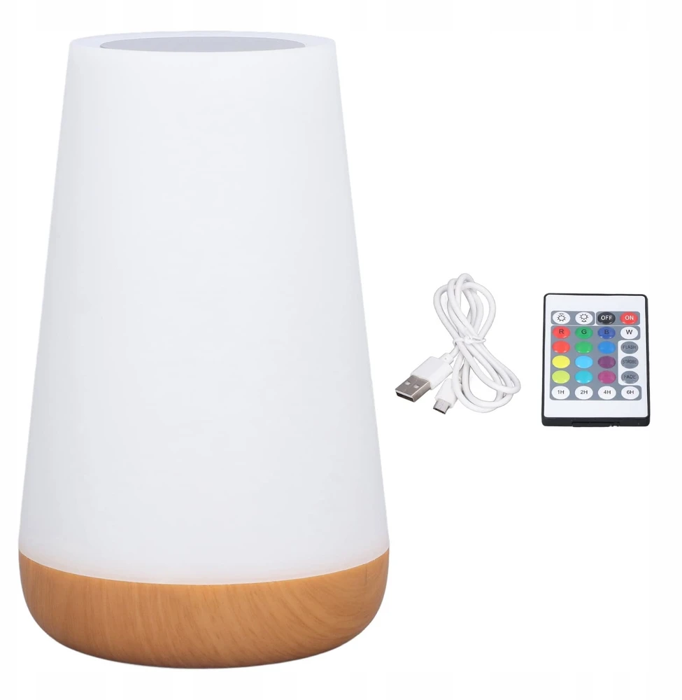 Bez Marki Naktinė lempa LED RGB ŚCIEMNIANA DLA DZIECI Z CZUJNIKIEM DOTYKOWYM + Pultas