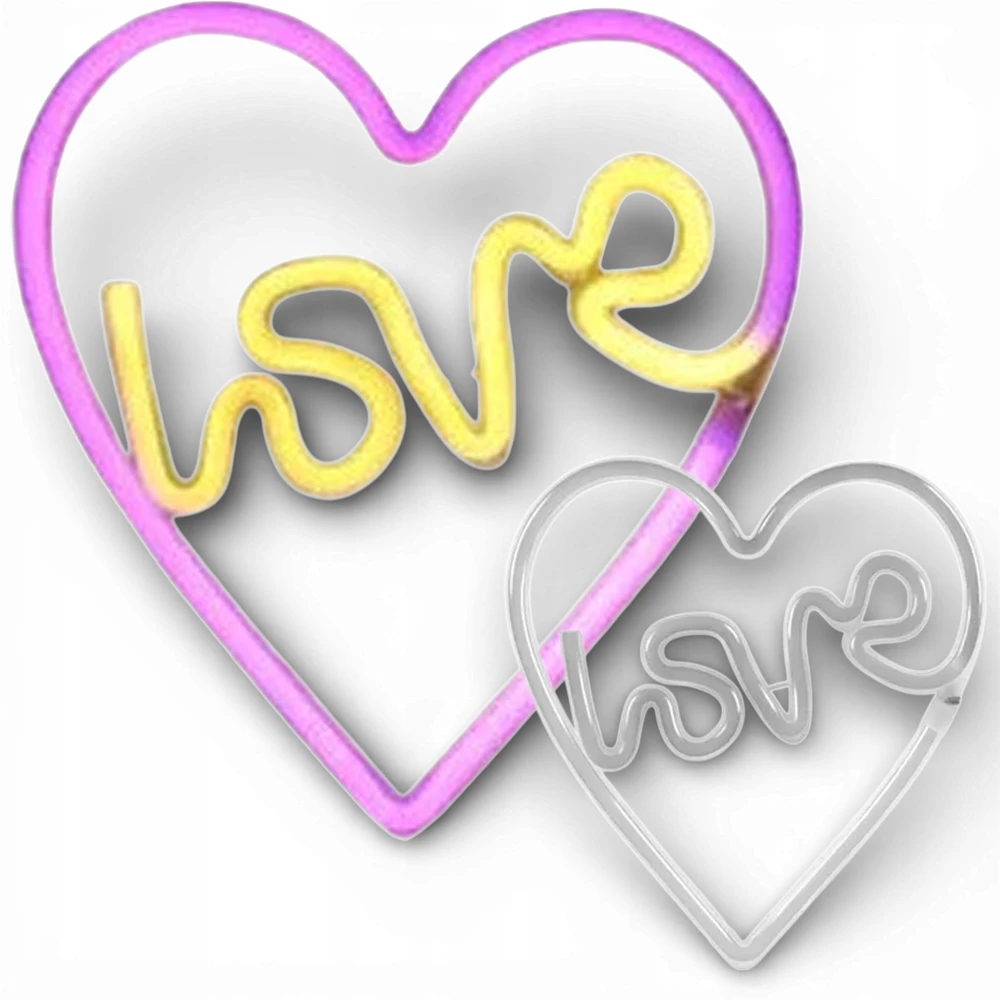 Bez Marki Naktinė lempa NEON POKÓJ DZIECIĘCY SERCE LOVE LED ŚLUB DEKORACJA USB BATERIE