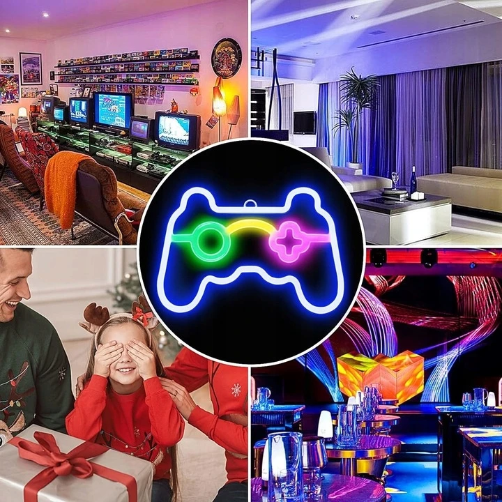 Bez Marki Naktinė lempa NEON POKÓJ DZIECIĘCY PAD LED POKÓJ GAMEMINGOWY USB BATERIE