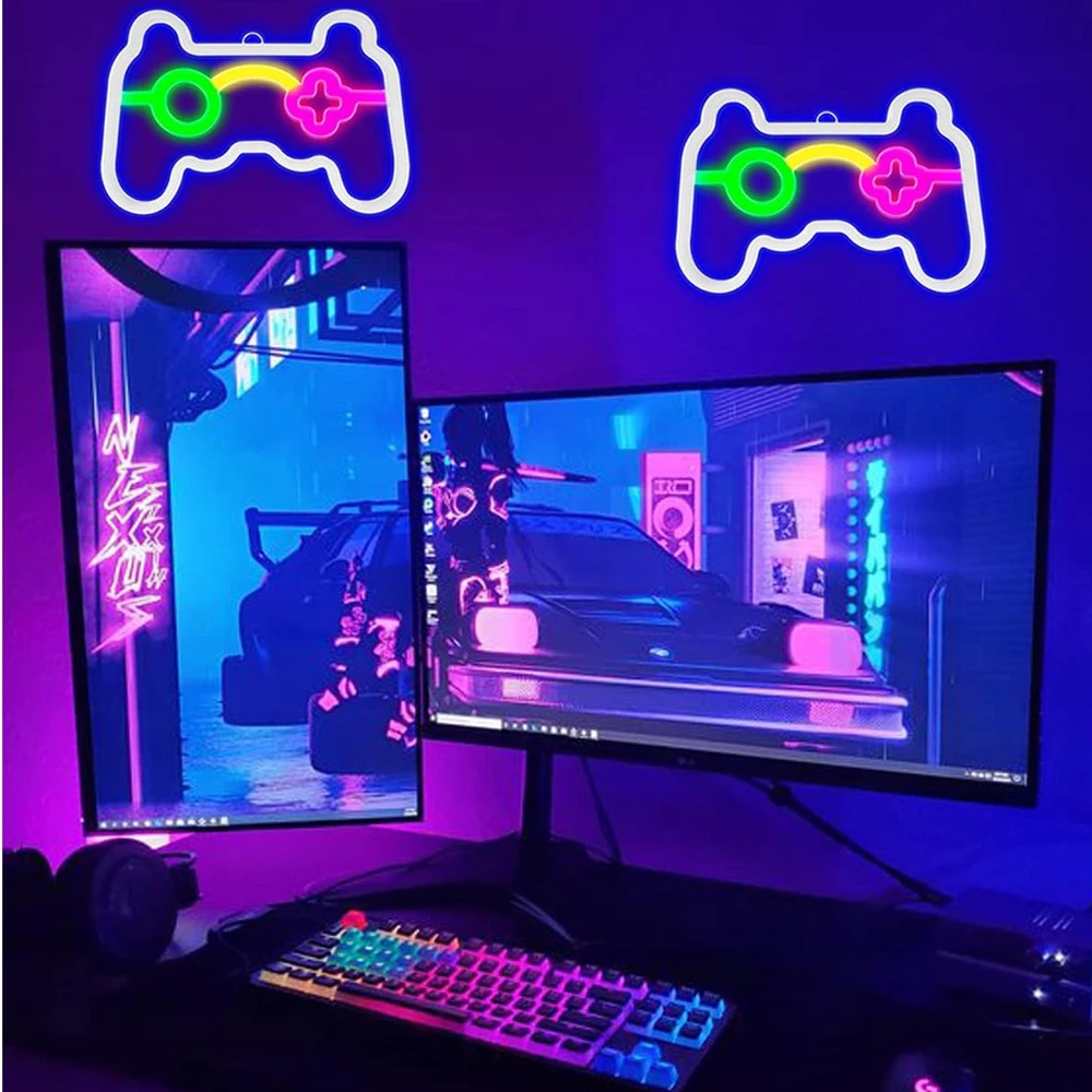 Bez Marki Naktinė lempa NEON POKÓJ DZIECIĘCY PAD LED POKÓJ GAMEMINGOWY USB BATERIE