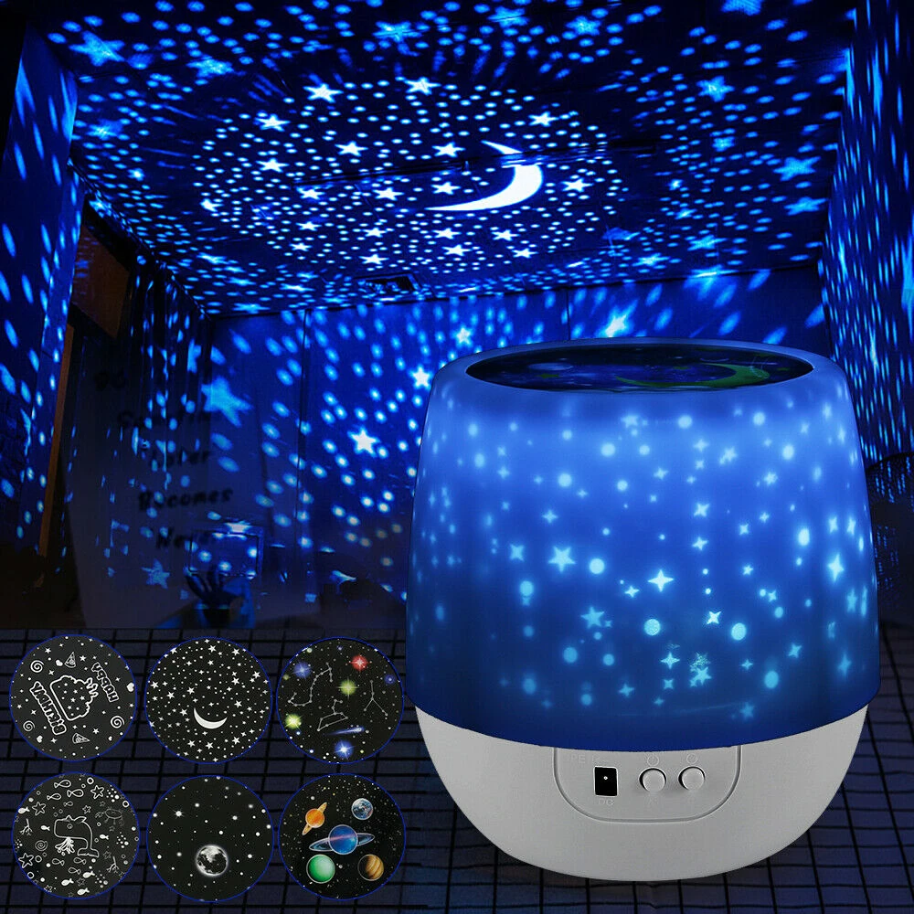 Bez Marki Naktinė lempa Projektorius GWIAZD KOSMOS WYMIENNE KLISZE LED USB