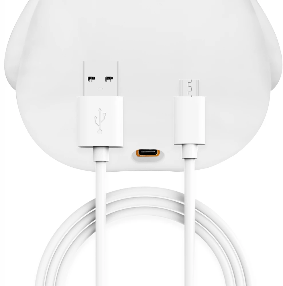 Bez Marki NAKTINĖ VIŠTĖS LEMPA VAIKAMS, MINKŠTAS SPALVOTAS 3000K LED USB SILIKONAS