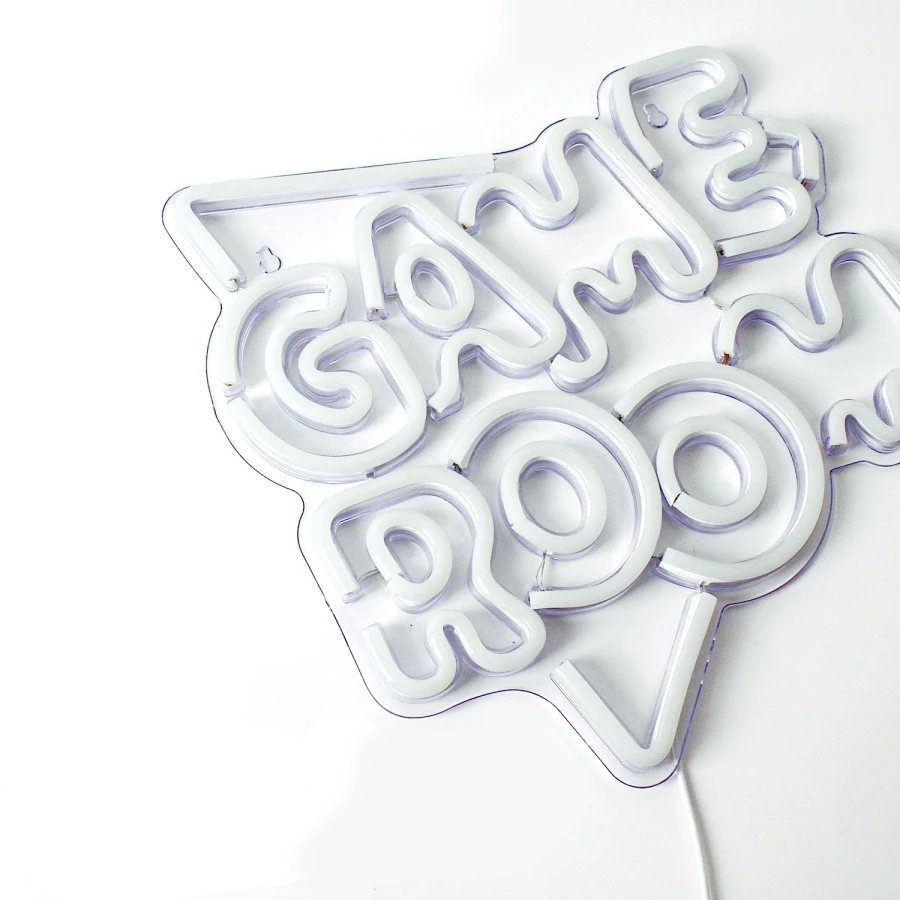 Bez Marki Napis LED GAME ROOM su žalia ramką do pokoju Gamera Gadżety gamingowe