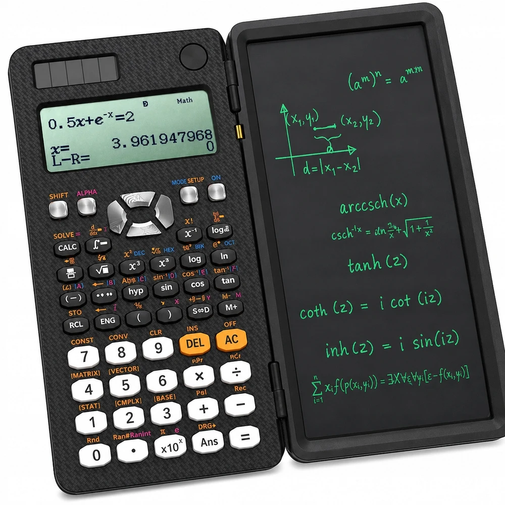 Bez Marki Naukowy kalkulator biurowy szkolny su notatnikiem notatnik notes 417 funkcji