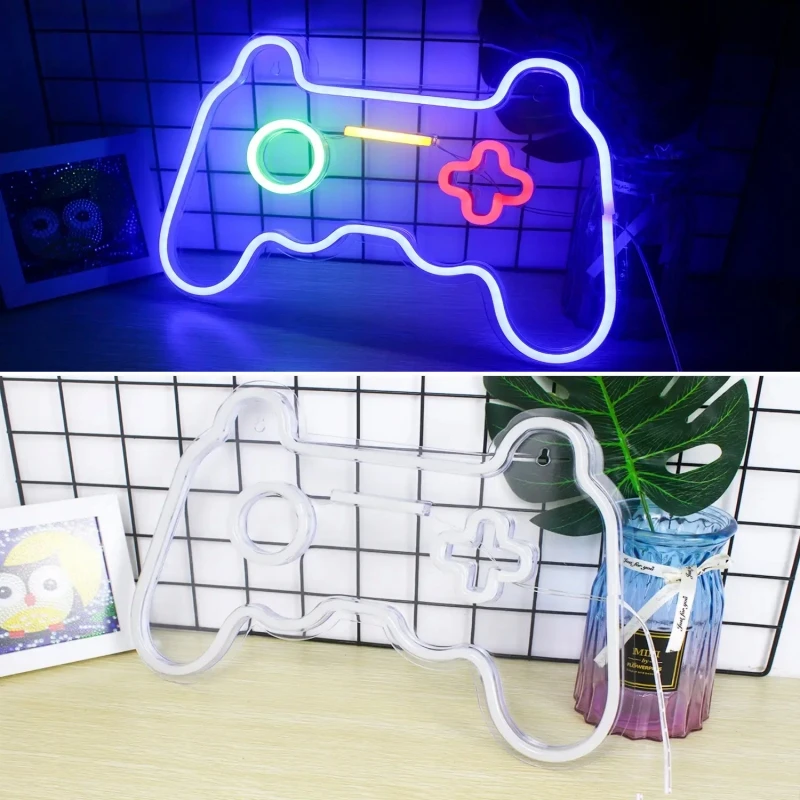Bez Marki Neon LED PAD dla fana kontroler gier do pokoju gracza gamera nastolatka