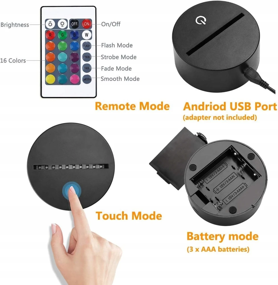 Bez Marki NEONINĖ NAKTINĖ LEMPA AKRILINĖ 3D DEKORACIJA HOLOGRAMOS LED RGB LOGOTIŠKAS PS5 + NUOTOLINIO KONTROLĖ