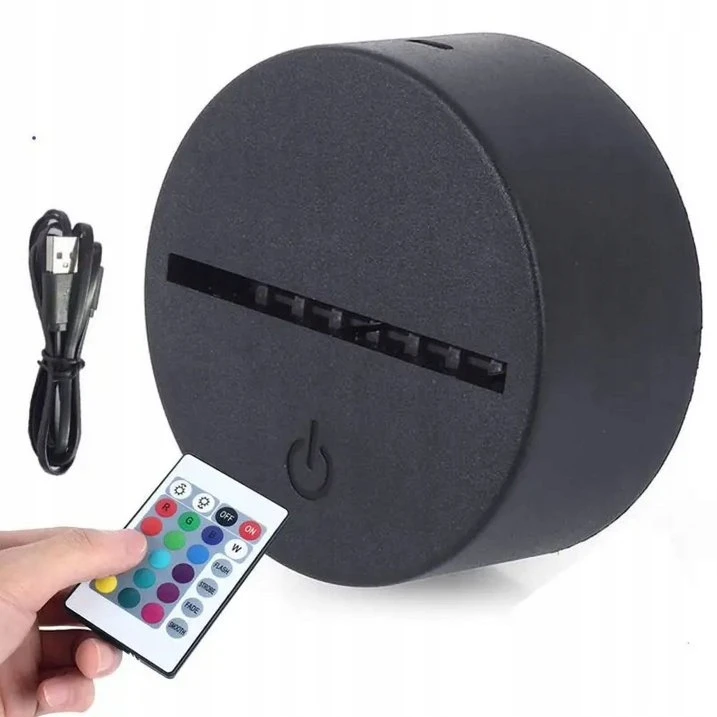 Bez Marki NEONINĖ NAKTINĖ LEMPA AKRILINĖ 3D DEKORACIJA HOLOGRAMOS LED RGB LOGOTIŠKAS PS5 + NUOTOLINIO KONTROLĖ