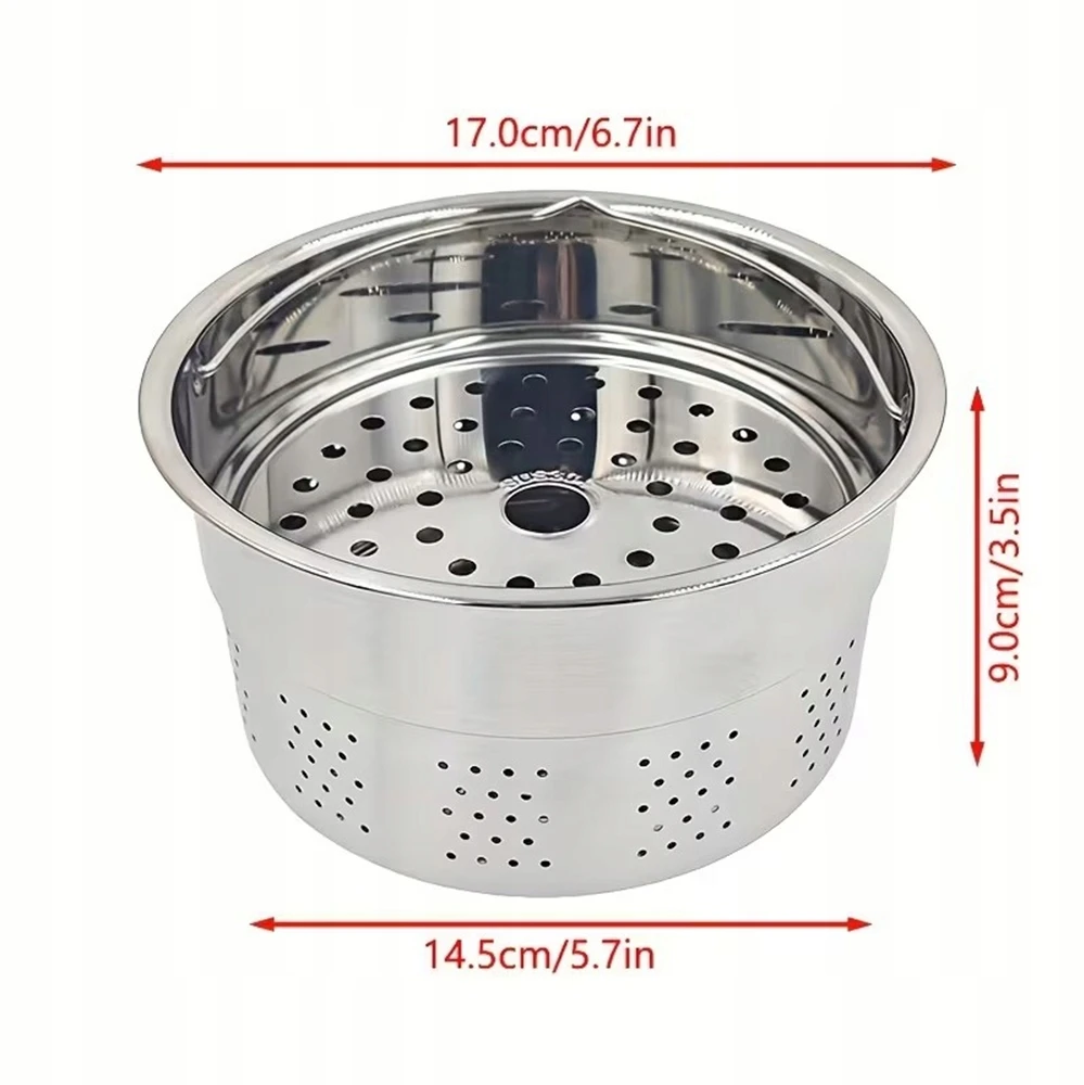 Bez Marki Nerūdijančio plieno garintuvo įdėklas, suderinamas su Thermomix TM5 TM6 TM7