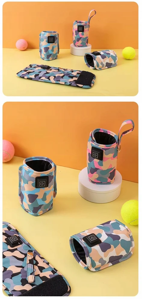 Bez Marki NEŠIMASIS TURISTINIS ŠILDYTUVAS PIENO BUTELIAMS TRAVEL LAYETTE USB 5V